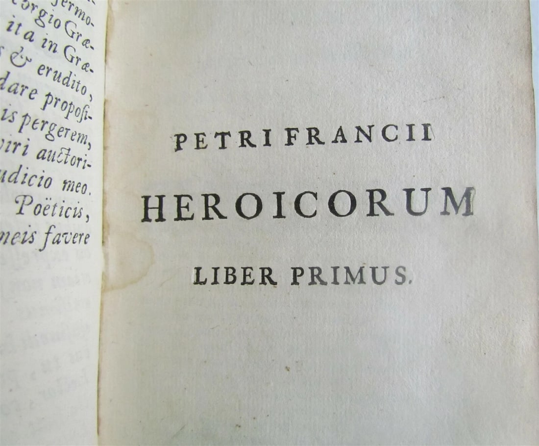 1682 LATIN POETRY COLLECTION by Petrus Francius PRIZED VELLUM BINDING ANTIQUE - 5