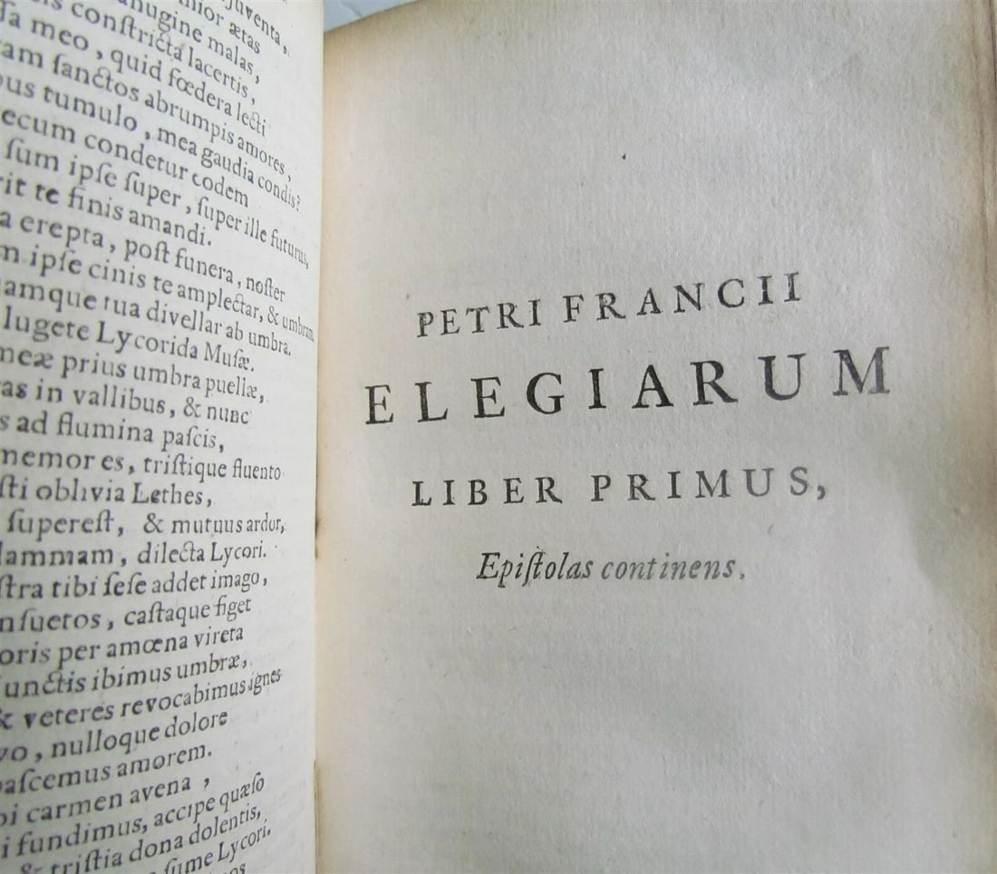 1682 LATIN POETRY COLLECTION by Petrus Francius PRIZED VELLUM BINDING ANTIQUE - 8