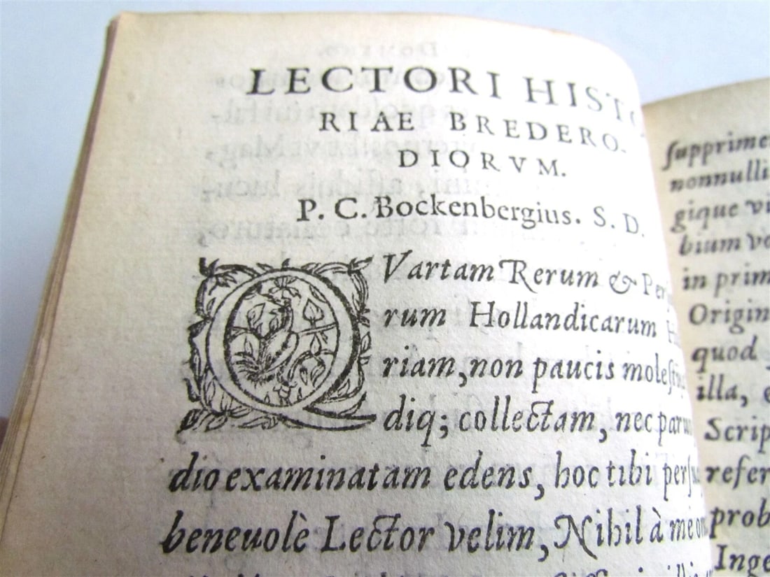 1587 HISTORY OF HOLLAND by Bockenberg antique 16th CENTURY in LATIN - 4