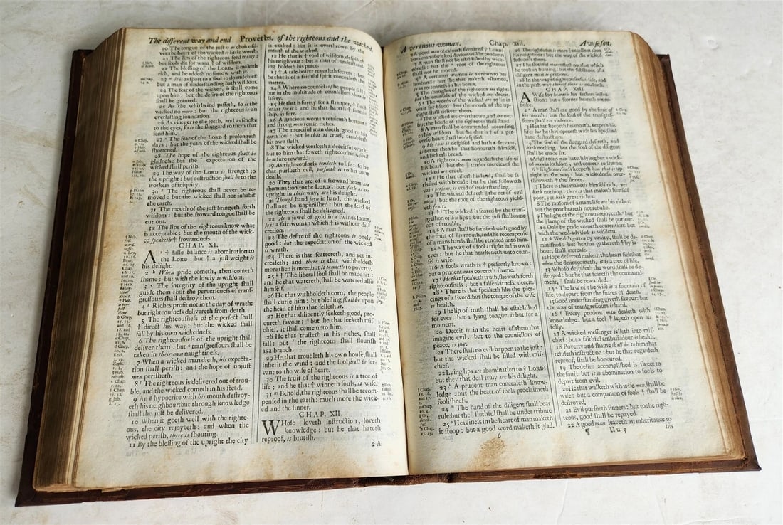 1688 BIBLE in ENGLISH FOLIO antique OLD & NEW TESTAMENT 17th CENTURY Oxford - 8