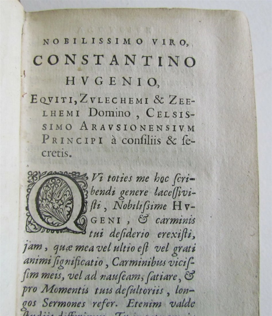 1645 POETRY by Caspar Barlaeus ANTIQUE VELLUM BOUND 17th CENTURY - 3