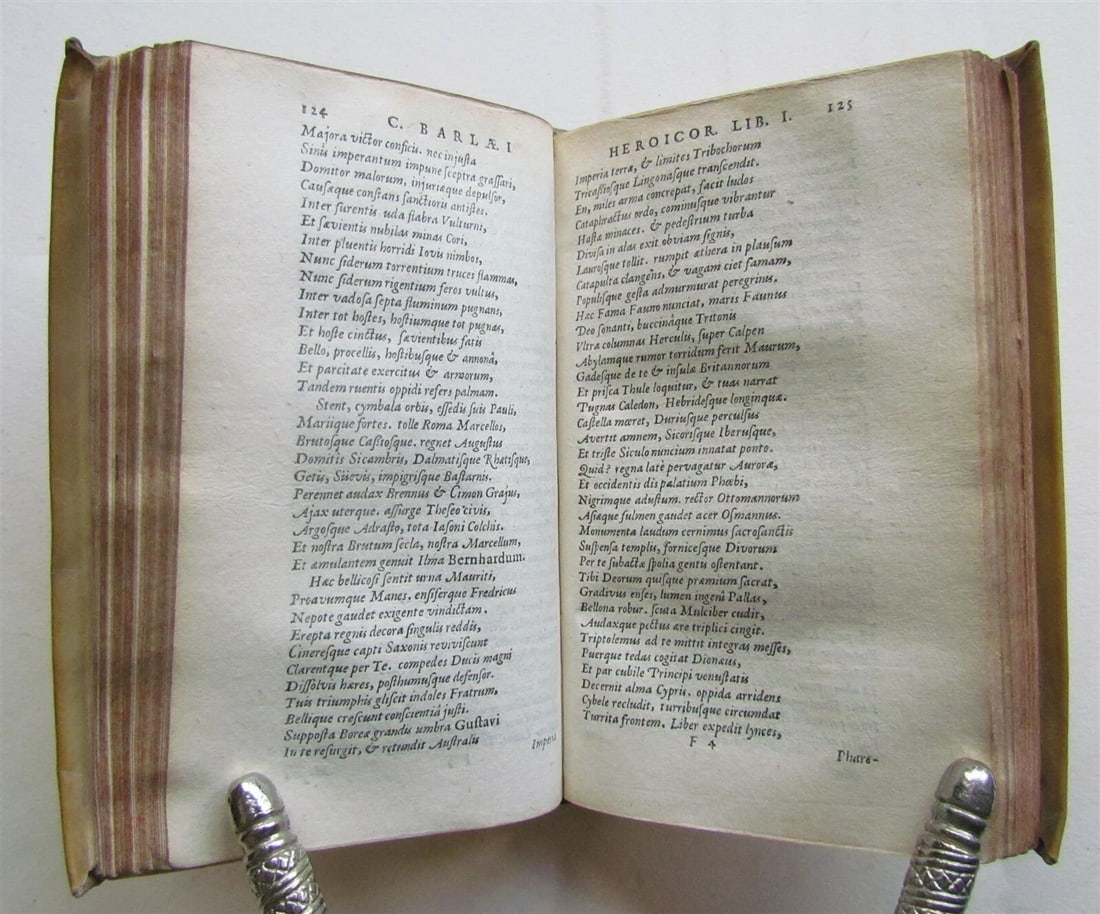 1645 POETRY by Caspar Barlaeus ANTIQUE VELLUM BOUND 17th CENTURY - 5