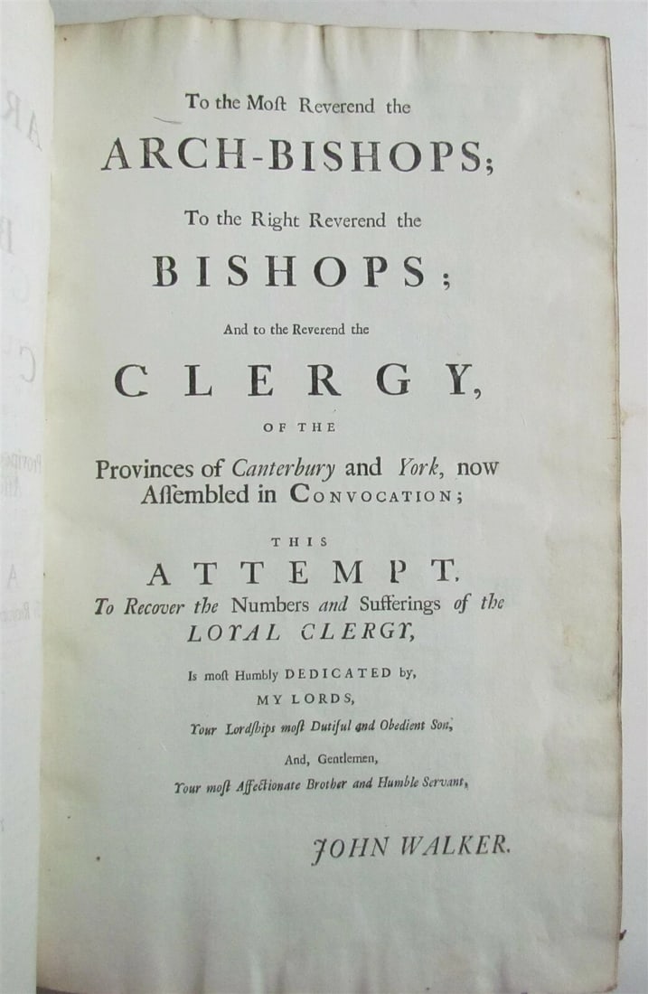 1714 Attempt recovering account of numbers & sufferings of clergy antique FOLIO - 3