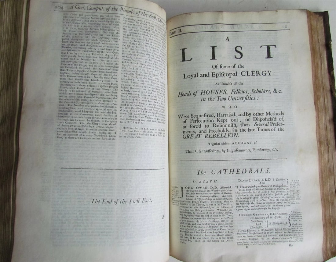 1714 Attempt recovering account of numbers & sufferings of clergy antique FOLIO - 7