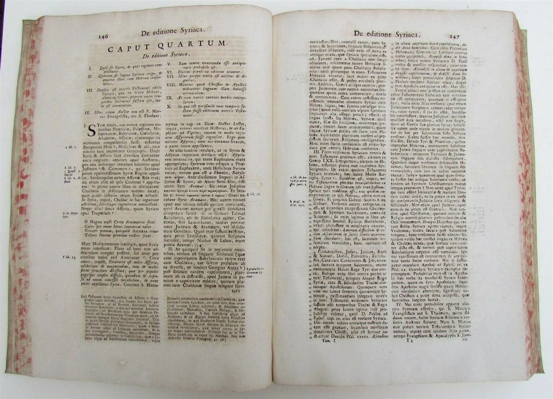 1769 VELLUM BOUND ANTIQUE FOLIO Disquisitiones Biblicae R.P.F. Claudii Frassen - 7