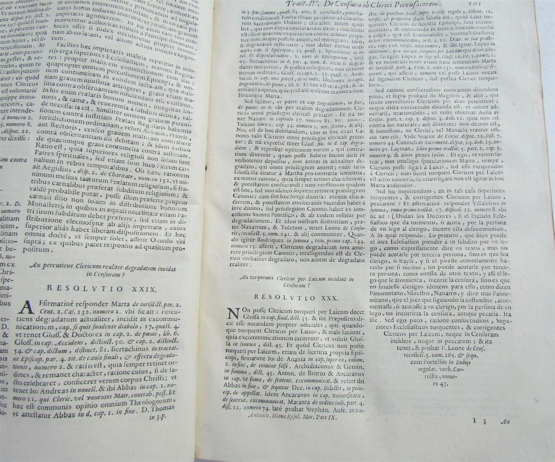 1650 VELLUM BOUND ANTIQUE FOLIO Antonini Diana Panormitani Resolutiones Morales - 6