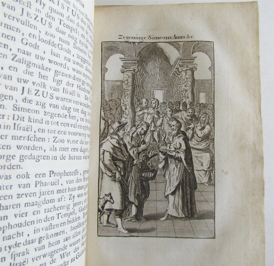 1741 ILLUSTRATED JESUS WONDERS HISTORY by A. CALMET ANTIQUE in DUTCH w/ MAP - 7