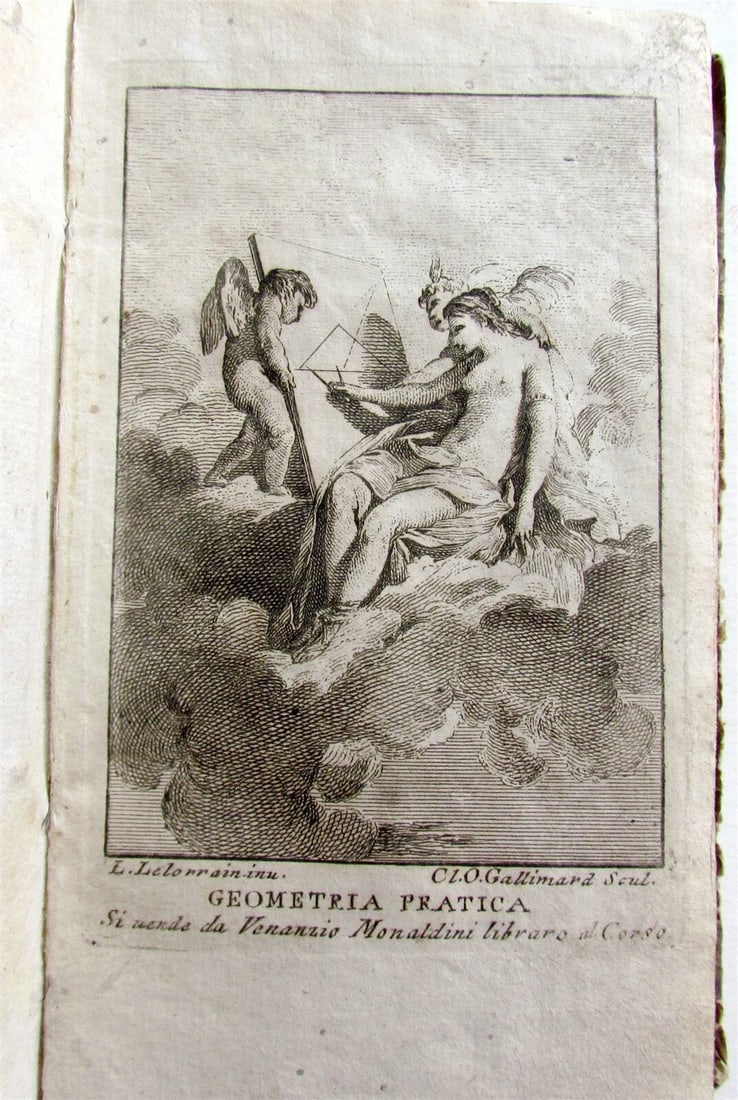 1781 GEOMETRY antique ILLUSTRATED Pratica di Geometria in carta e in campo - 3
