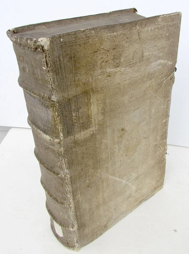 1681 ANTIQUE PIGSKIN BOUND FOLIO Lectiones Morales in Prophetam Jonam - 2