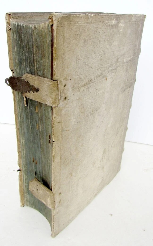 1681 ANTIQUE PIGSKIN BOUND FOLIO Lectiones Morales in Prophetam Jonam - 3