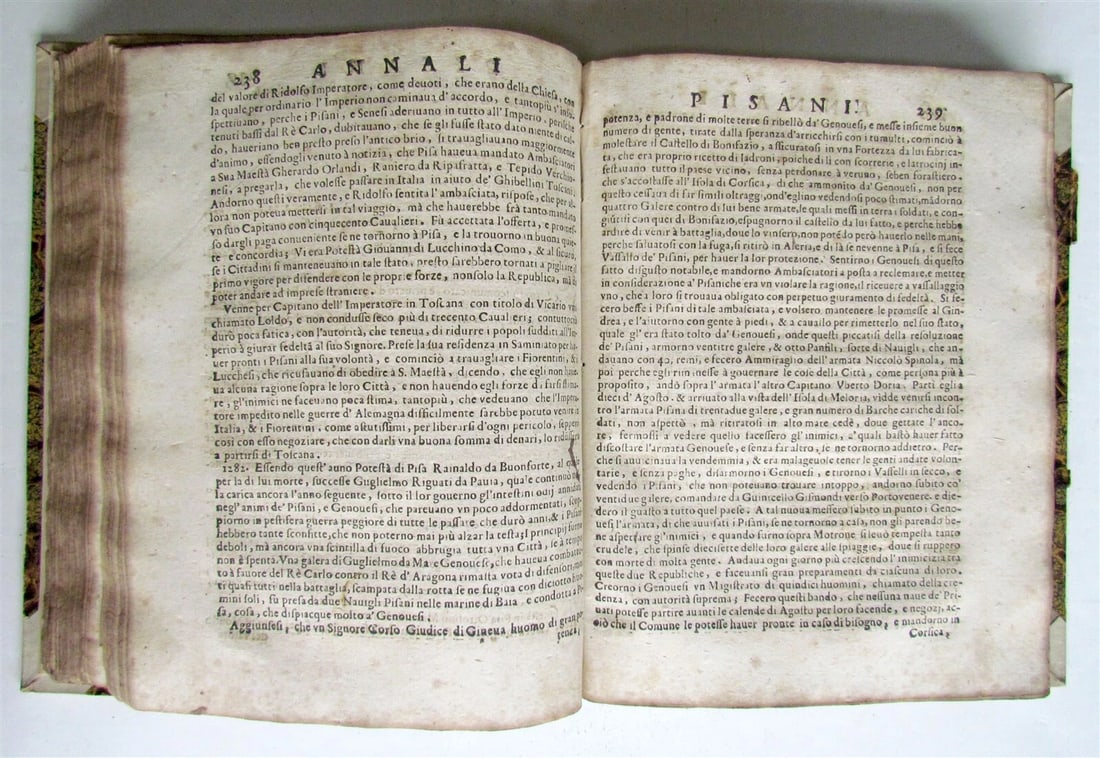 1682 HISTORY of PISA antique MEMORIE ISTORICHE DELLA CITTA DI PISA 17th CENTURY - 5