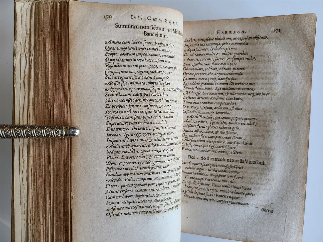 1600 POEMATA by Julius Caesar SCALIGER 16th CENTURY POETRY antique - 3