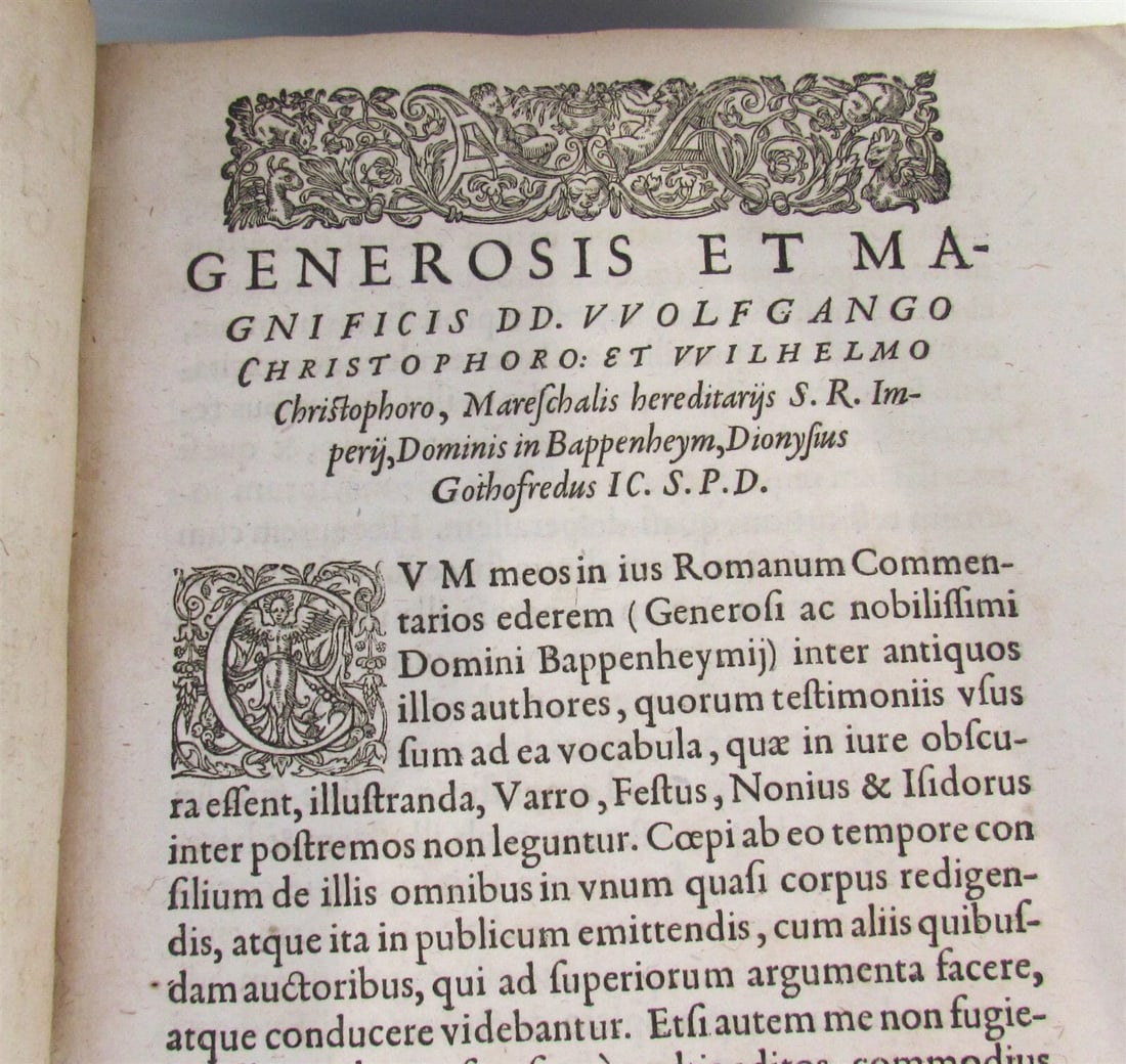 1595 LATIN LANGUAGE AUTHORS by GOTHOFREDUS antique 16th CENTURY - 4