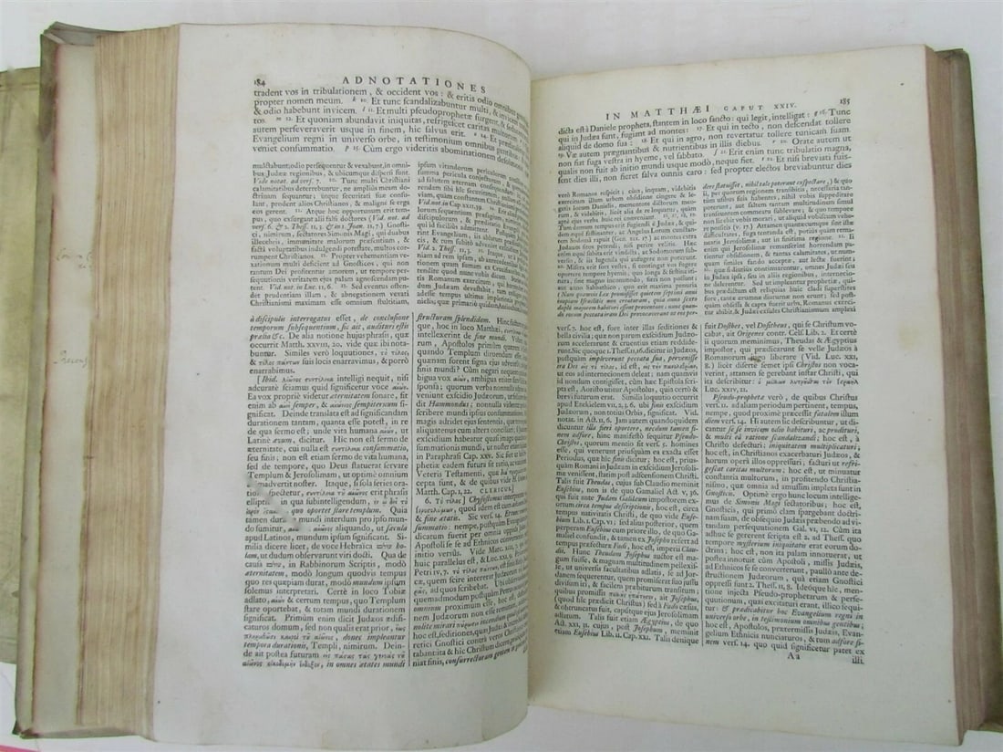 1714 2 VELLUM BOUND VOL. EPISTOLE SANCTORUM APOSTOLORUM APOCALYPSIS S. JOANNIS - 7