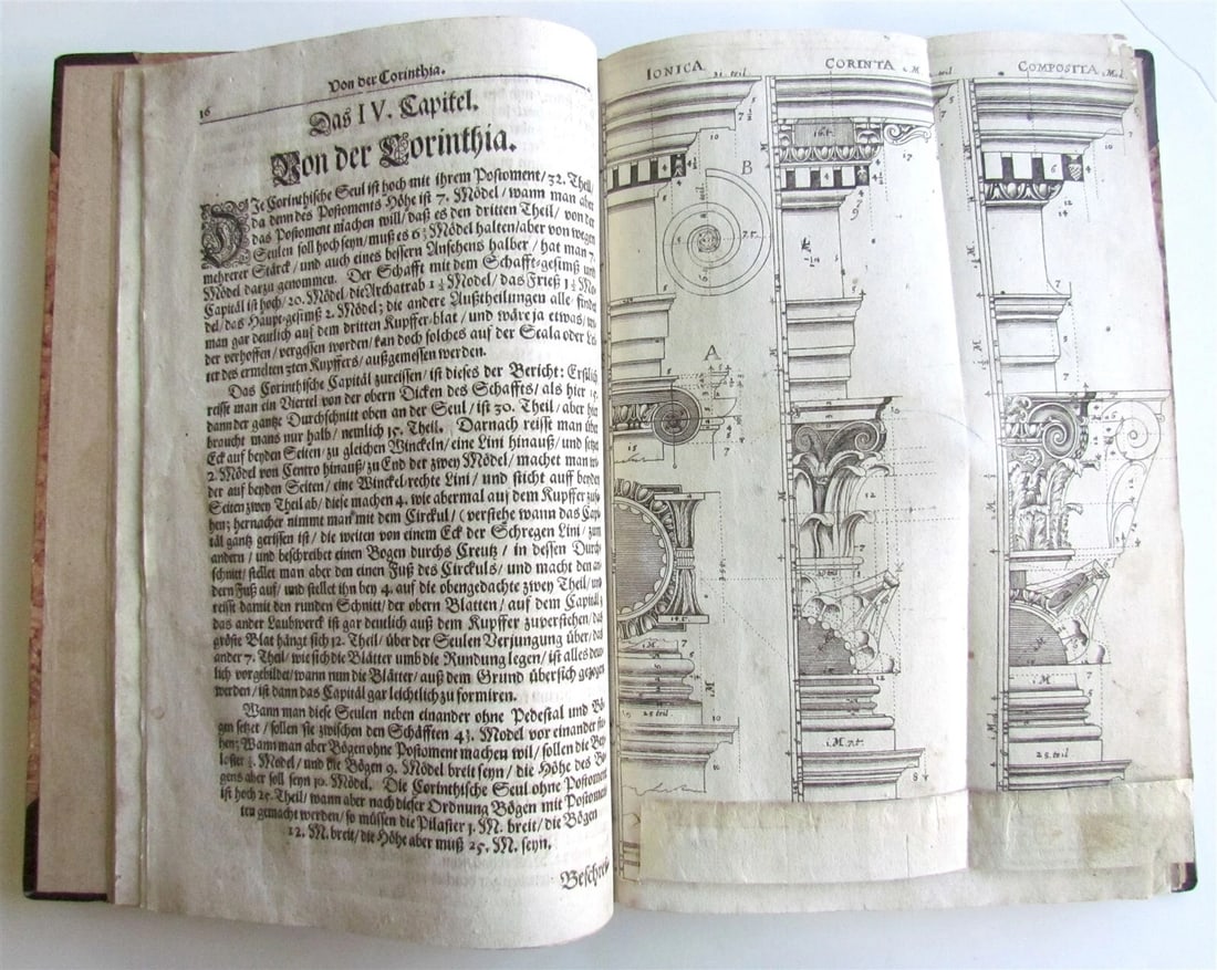 1672 ARCHITECTURE Georg Caspar ERASMUS antique ILLUSTRATED Seulen-Buch GERMAN - 4