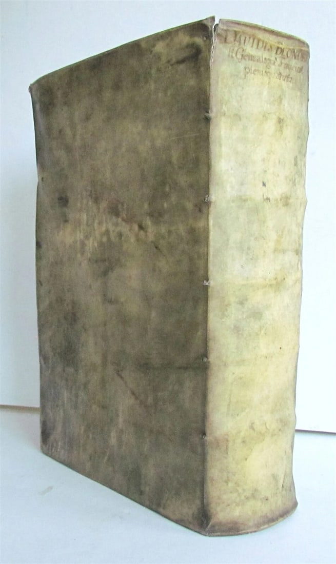 1654 HISTORY FRANCE D. BLONDEL Genealogiae Francicae VELLUM antique FOLIO MAPS - 2