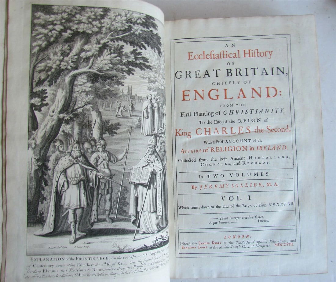 1714 2 vol Ecclesiastical history of Great Britain by Collier antique in ENGLISH - 7