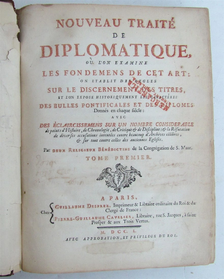 1750 6 volumes FRENCH DIPLOMATIC TREATISE antique ILLUSTRATED RARE - 3