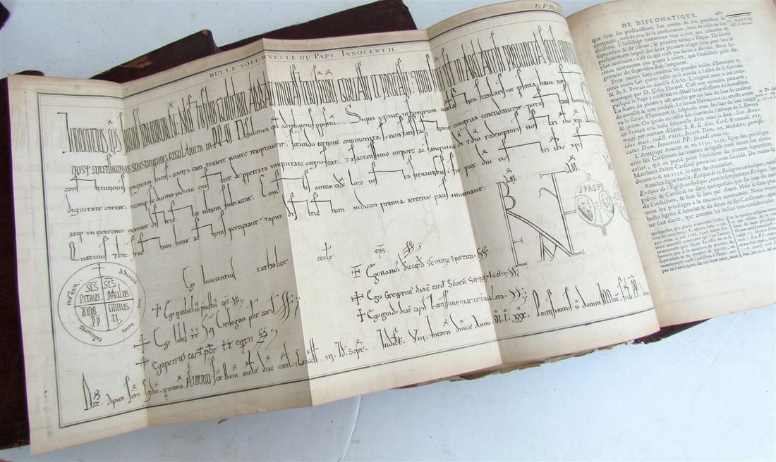 1750 6 volumes FRENCH DIPLOMATIC TREATISE antique ILLUSTRATED RARE - 5