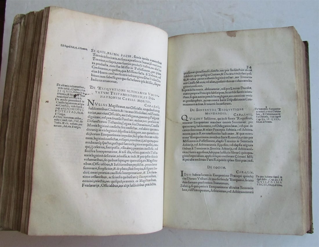 1552 MILAN HISTORY antique VELLUM BOUND FOLIO 16th CENTURY Statuti di Milano - 3