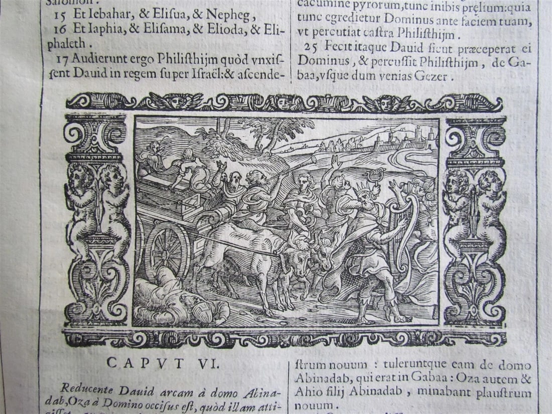 1688 BIBLE ILLUSTRATED BIBLIA SACRA antique VELLUM BOUND - 6