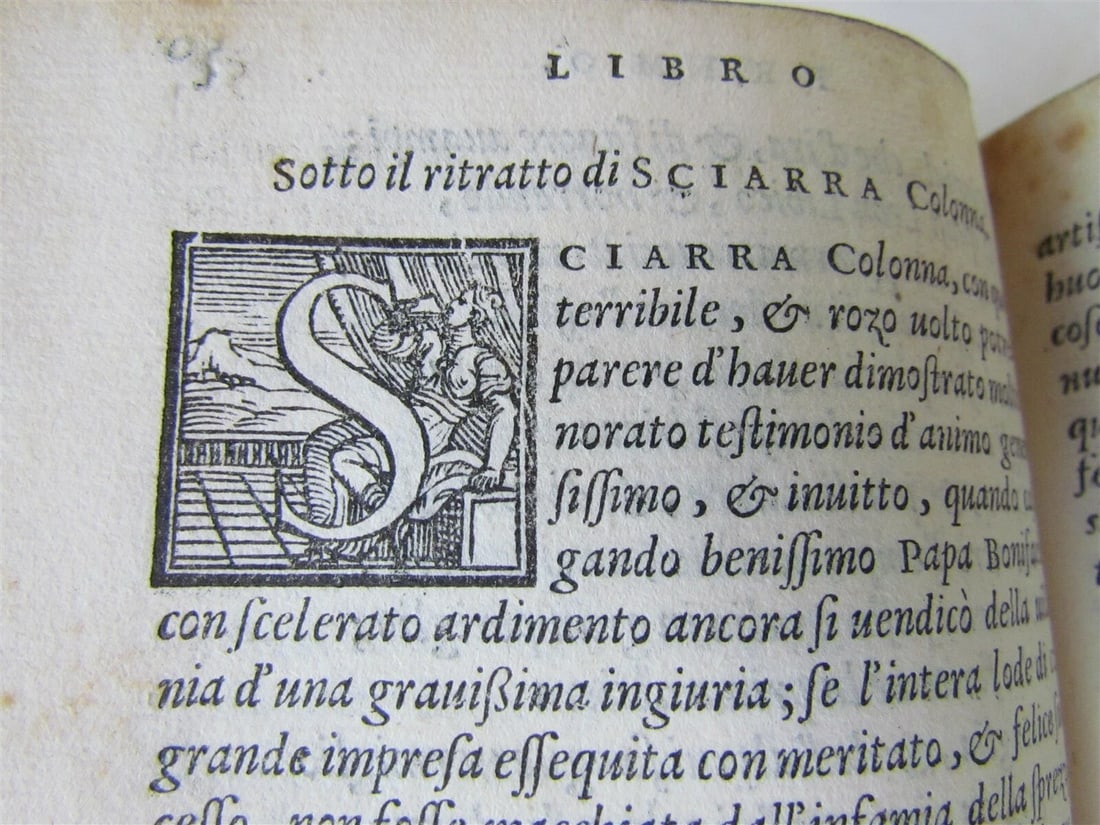 1557 MILITARY LEADERS BIOGRAPHIES antique by PAOLO GIOVIO VELLUM BOUND RARE - 5