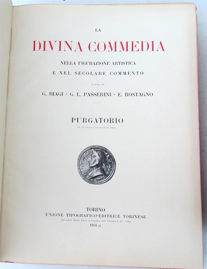 1924-39 DANTE DIVINA COMMEDIA NELLE FIGURAZIONE ARTISTICA antique MASSIVE FOLIO - 3