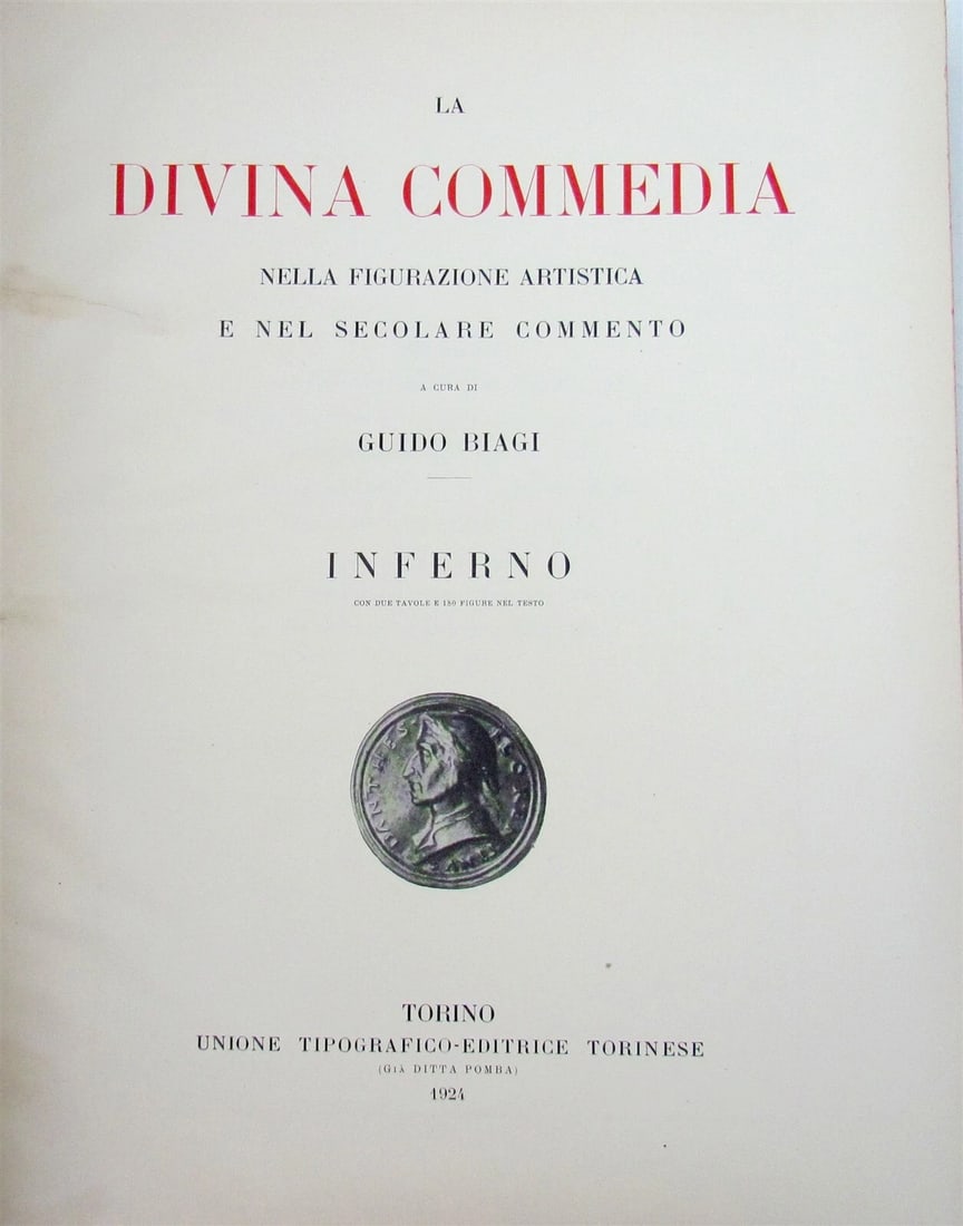 1924-39 DANTE DIVINA COMMEDIA NELLE FIGURAZIONE ARTISTICA antique MASSIVE FOLIO - 7
