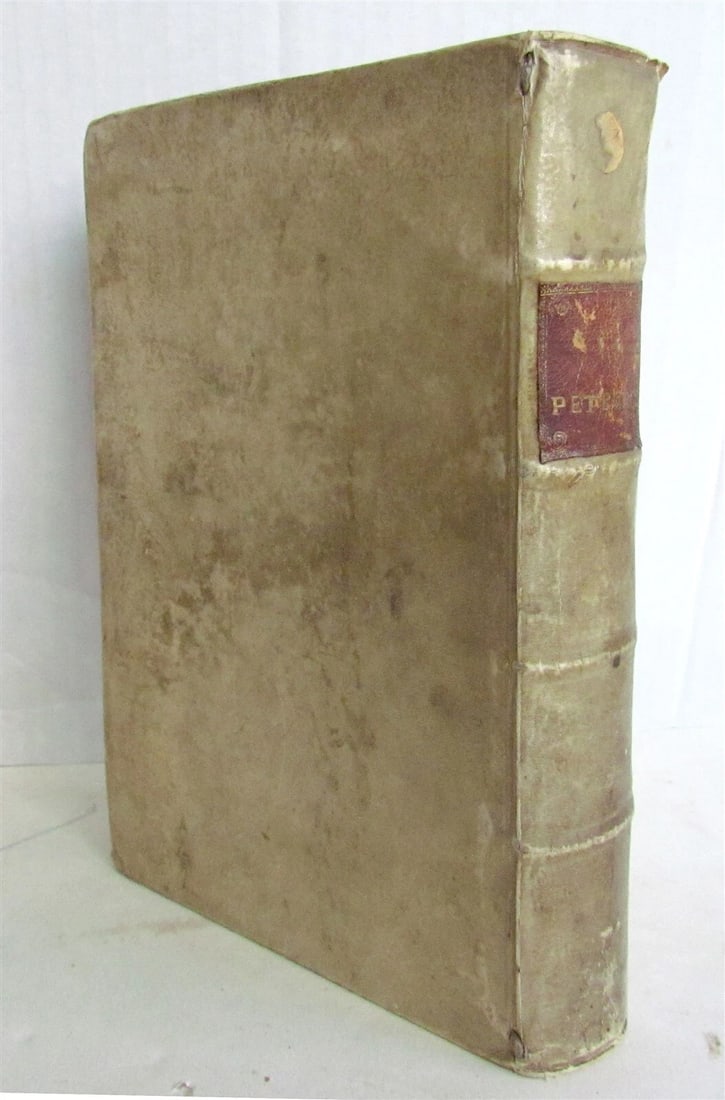 1553 PETRARCH VELLUM BINDING antique Con l'espositione di M. Giovanni Gesualdo - 5