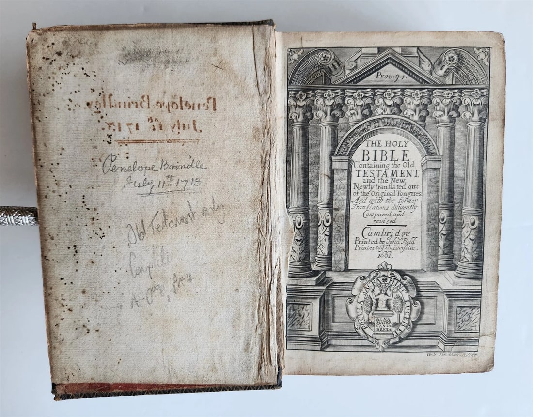 1661 BIBLE in ENGLISH antique OLD TESTAMENT Cambridge - 8