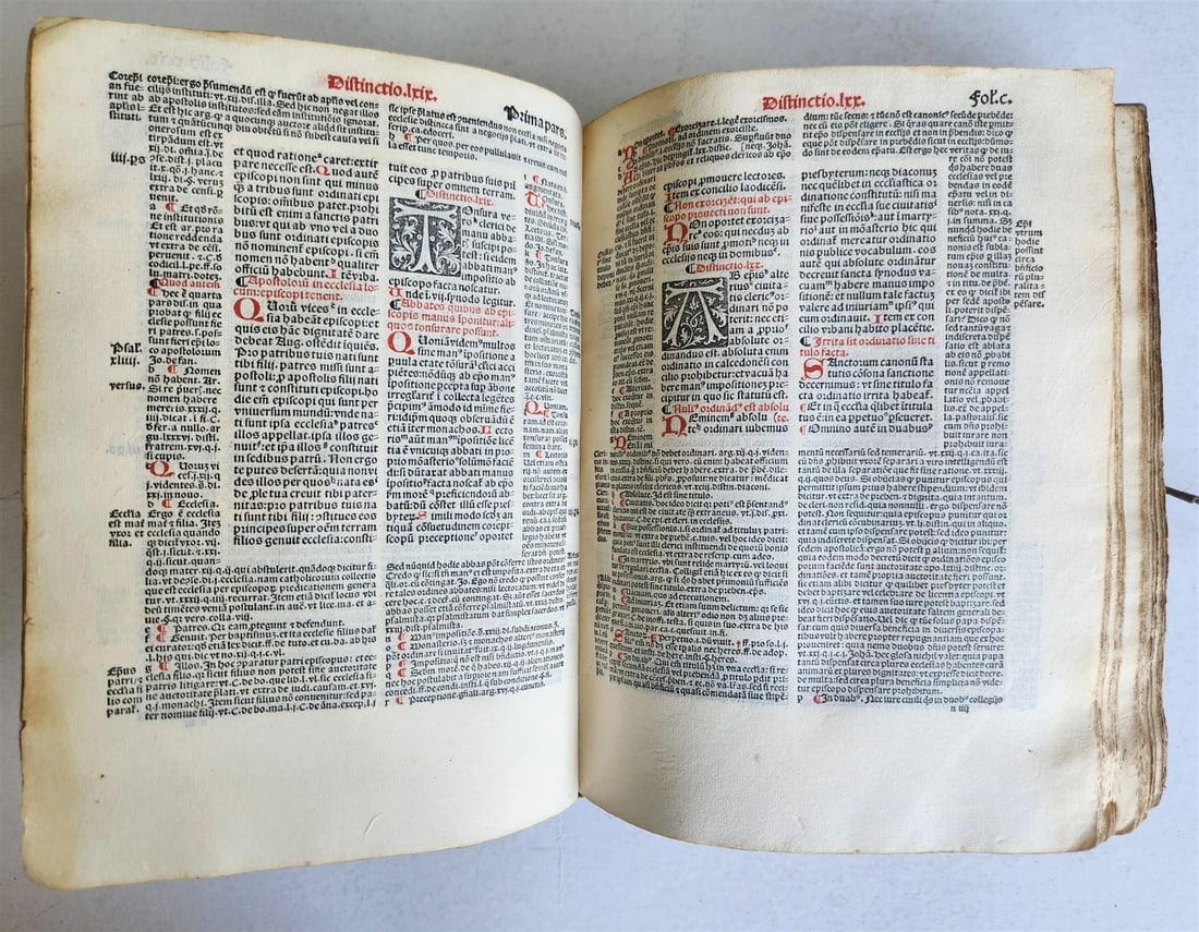 1516 POST-INCUNABULA CANON LAW Decretum Gratiani by GRATIANUS antique VELLUM - 7