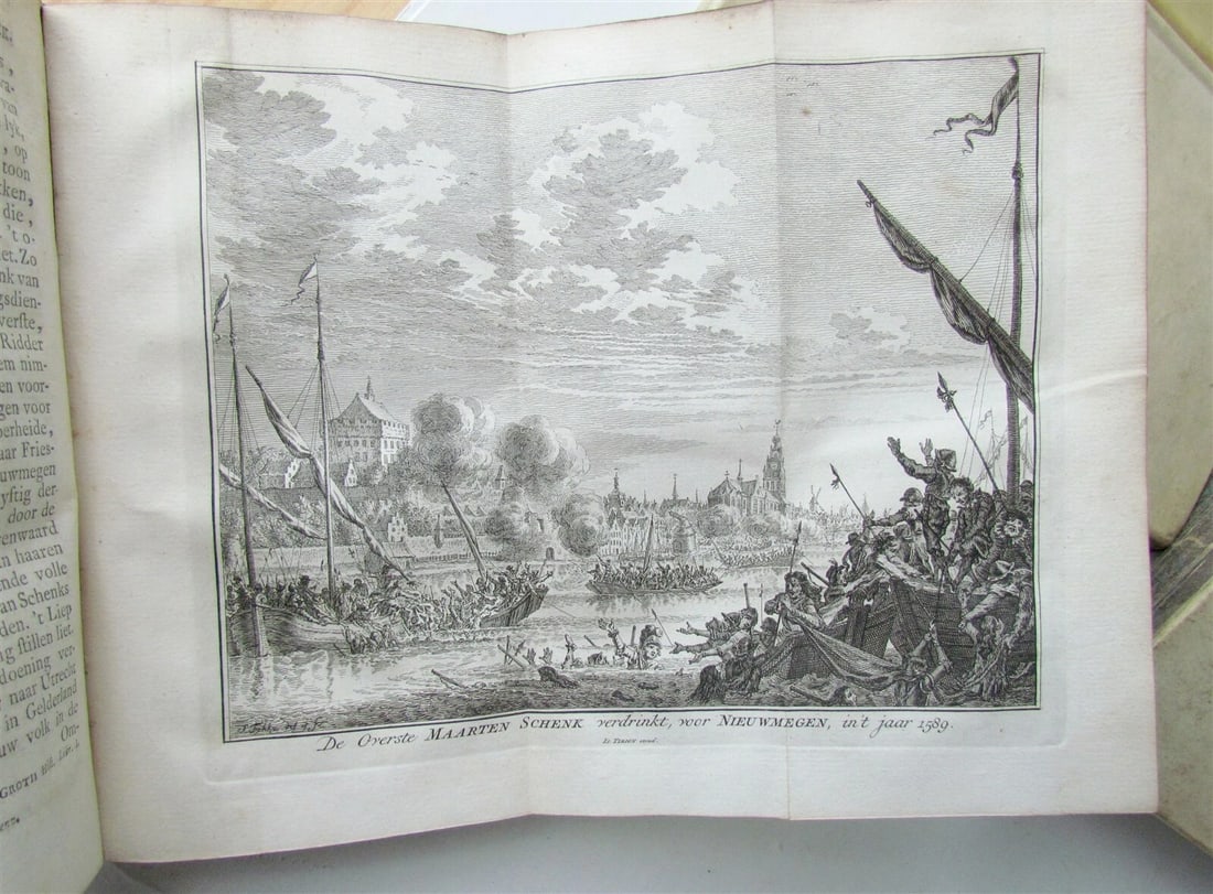 1749-59 21 volumes NETHERLANDS HISTORY ILLUSTRATED antique VELLUM BOUND - 6