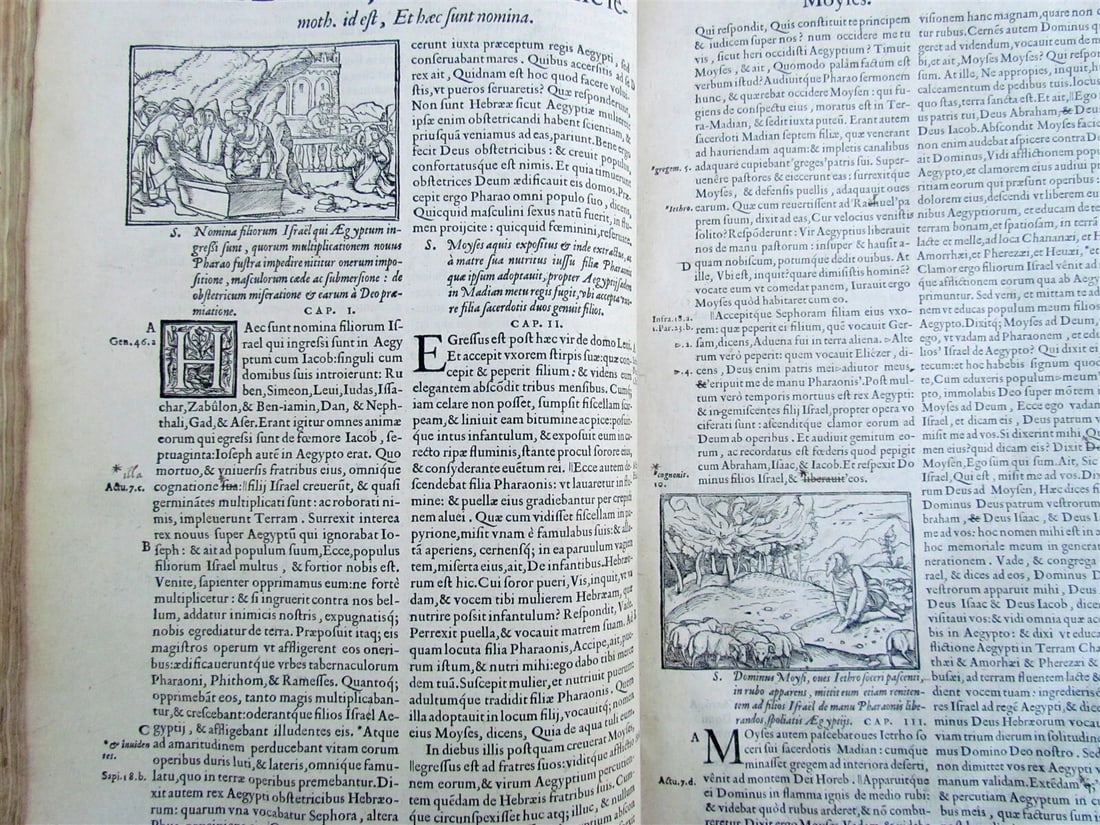 1561 BIBLE ILLUSTRATED FOLIO antique Hebraea Chaldaea Graeca & Latina nomina - 4