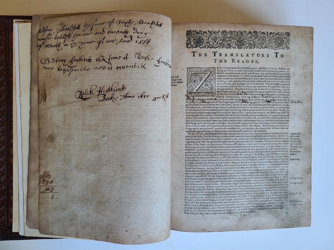 1619 - 1620 BIBLE in ENGLISH by Robert Barker & John Bill antique ILLUSTRATED - 8