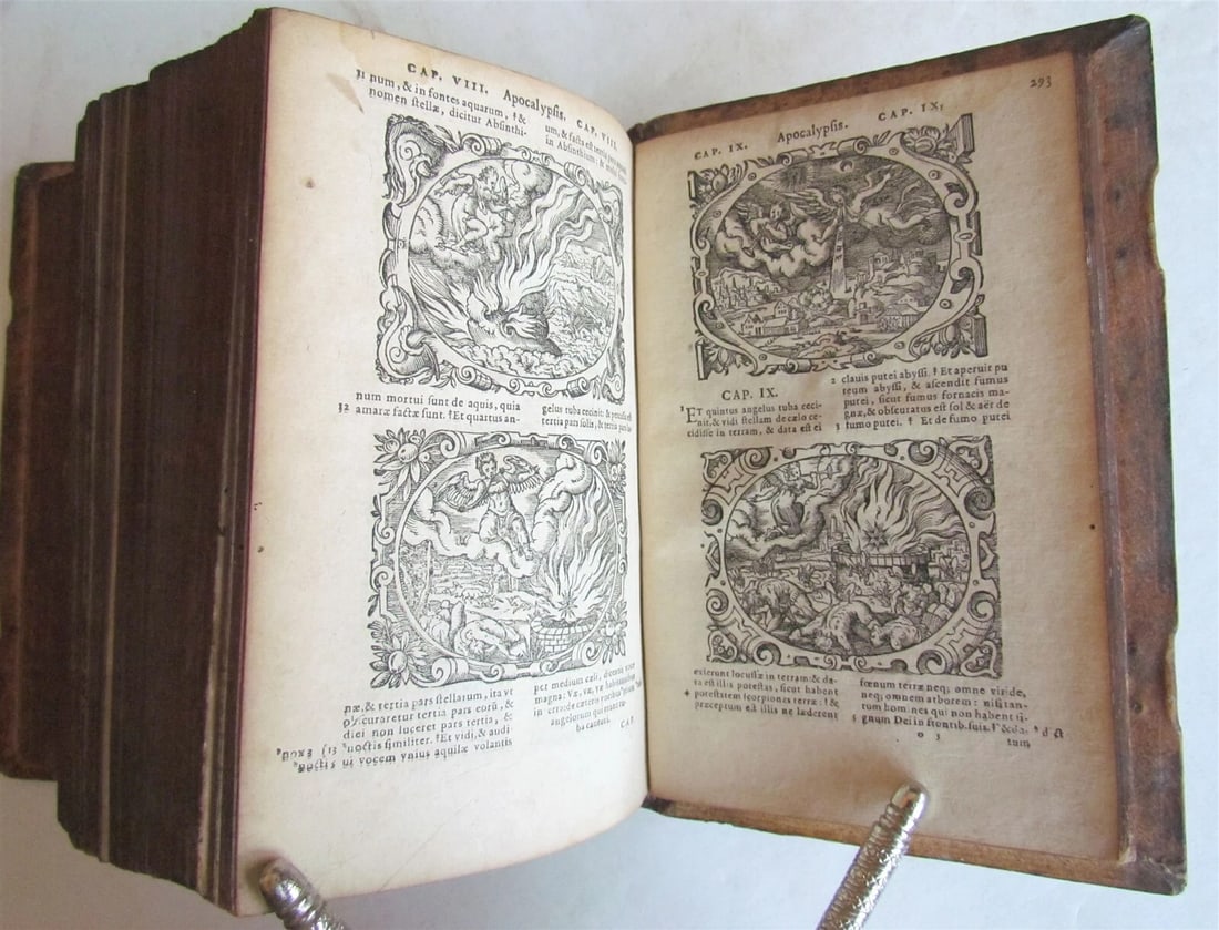 1585 BIBLE ILLUSTRATED Jost Amman & Virgil Solis BIBLIA SACRA antique PIGSKIN - 7