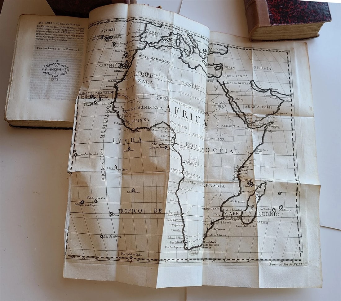 1778 HISTORY of PORTUGUESE in ASIA by JOAO DE BARROS 24 VOLS antique ILLUSTRATED - 5