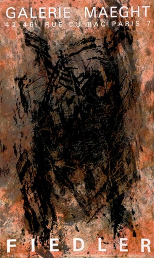 Francois Fiedler Poster Lithograph Expo 1990: Title: Francois Fiedler Poster Lithograph Expo 1990 Description: Artist: Francois Fiedler Country: France - Hungary Title: Expo 1990 Medium: Poster Lithograph Printed: Maeght France 1990 Paper Size: