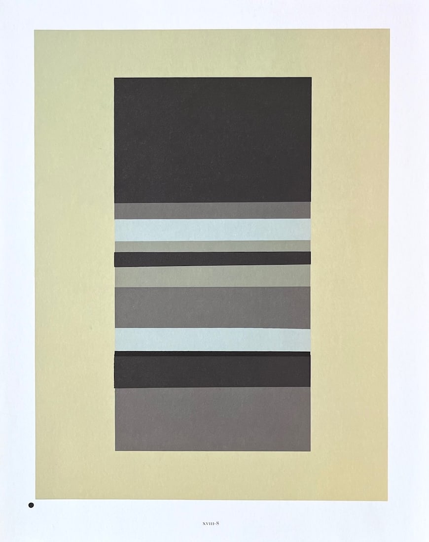 2009 Josef Albers The Interaction of Color Plate XVIII-8: Title: 2009 Josef Albers The Interaction of Color Plate XVIII-8 Description: Artist: Josef Albers Country: Germany-USA Title: Plate PXVIII-8 Paper Size: 13.50 x 10.50 inches on Munken Print Cream Prin