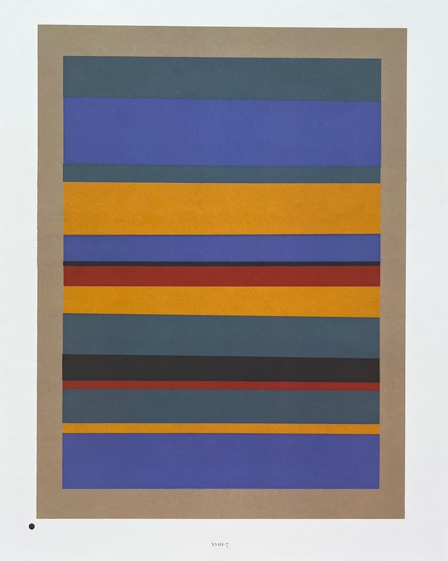 2009 Josef Albers The Interaction of Color Plate XVIII7: Title: 2009 Josef Albers The Interaction of Color Plate XVIII7 Description: Artist: Josef Albers Country: Germany-USA Title: Plate XVIII7 Paper Size: 13.50 x 10.50 inches on Munken Print Cream Printed