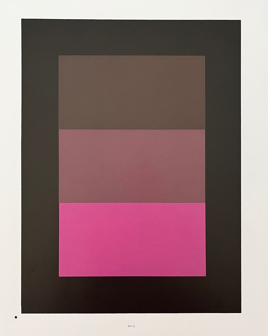 2009 Josef Albers The Interaction of Color Plate XV-2: Title: 2009 Josef Albers The Interaction of Color Plate XV-2 Description: Artist: Josef Albers Country: Germany-USA Title: Plate XV-2 Paper Size: 13.50 x 10.50 inches on Munken Print Cream Printed: 20