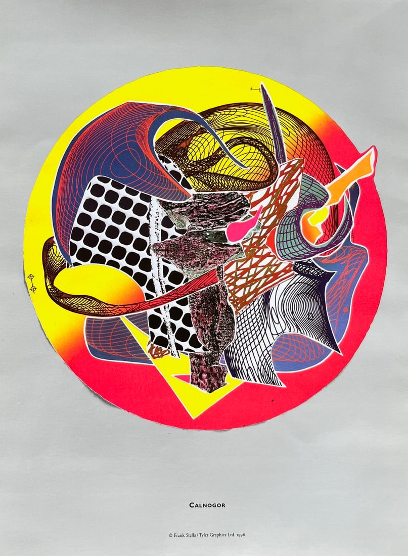 Frank Stella 1 Calnogor imaginary places II 1996: Title: Frank Stella 1 Calnogor imaginary places II 1996 Description: Artist: Frank Stella Country: USA Title: Calnogor Medium: Offset Marks: Not signed, not numbered Paper Size: 11.75 x 8.75 inch Prin