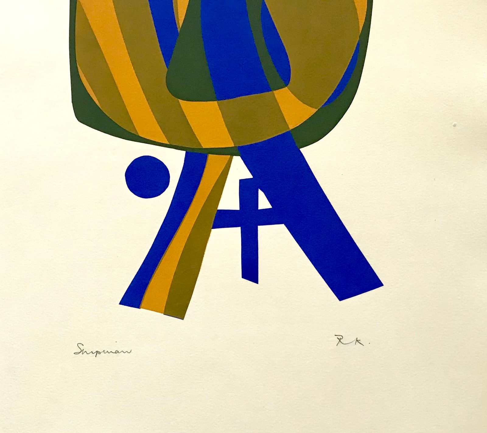 Ronald king signed screenprint Shipman 1967 - 2