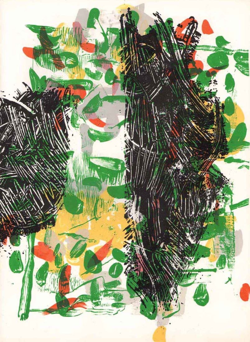Riopelle Lithograph DM05171 Derriere le Miroir: Title: Riopelle Lithograph DM05171 Derriere le Miroir Description: Artist: Jean-Paul Riopelle Country: Canada Title: Untitled DM05171 Medium: Original Lithograph Marks: Not signed, not numbered Paper