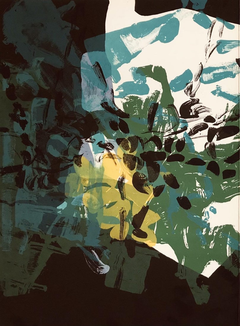 Riopelle Lithograph DM10171b Derriere le Miroir 1968: Title: Riopelle Lithograph DM10171b Derriere le Miroir 1968 Description: Artist: Jean-Paul Riopelle Country: Canada Title: Untitled DM10171b - cover Medium: Original Lithograph Marks: Not signed, not