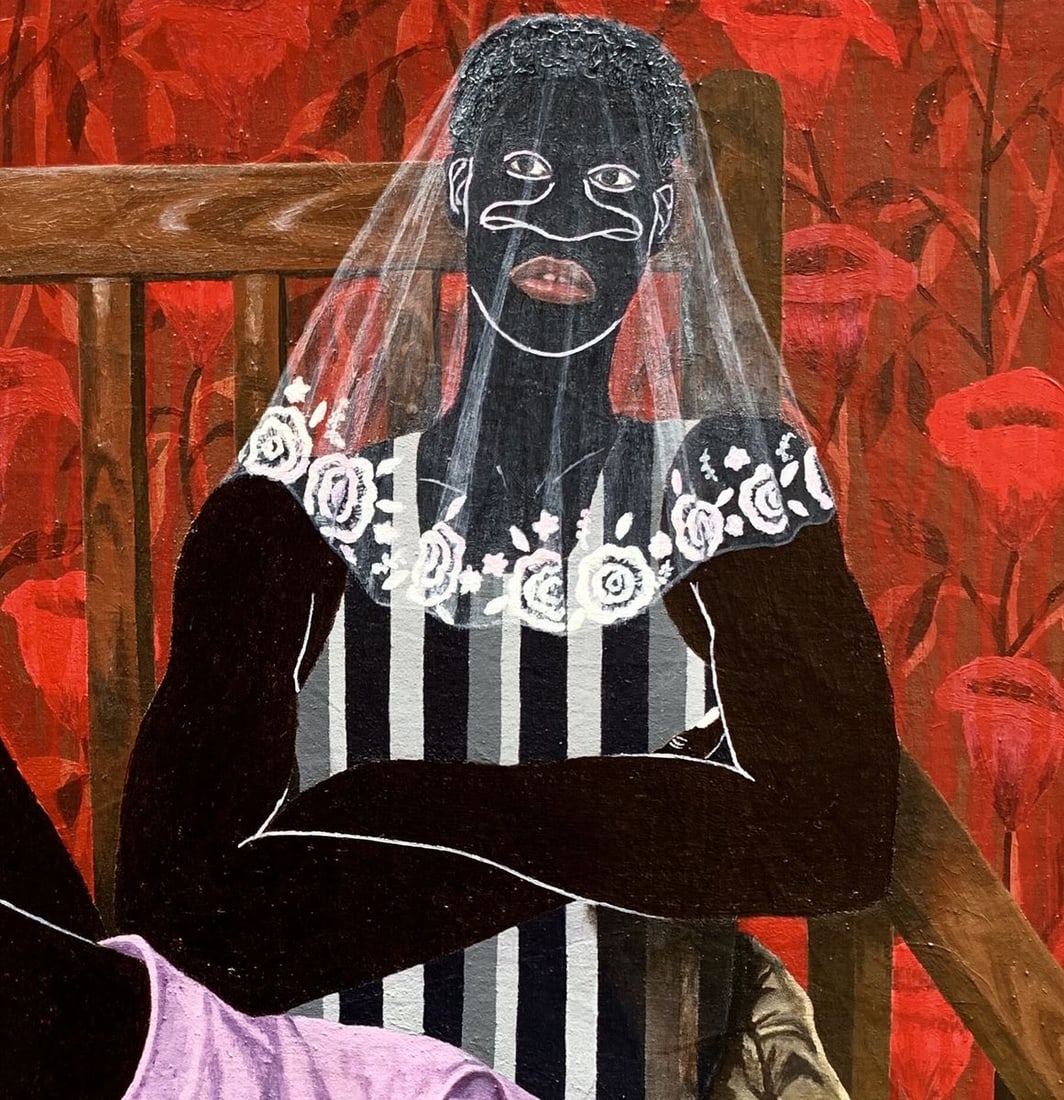 Acrylic painting Under the veil of peace Akintomide Akinshola - 5