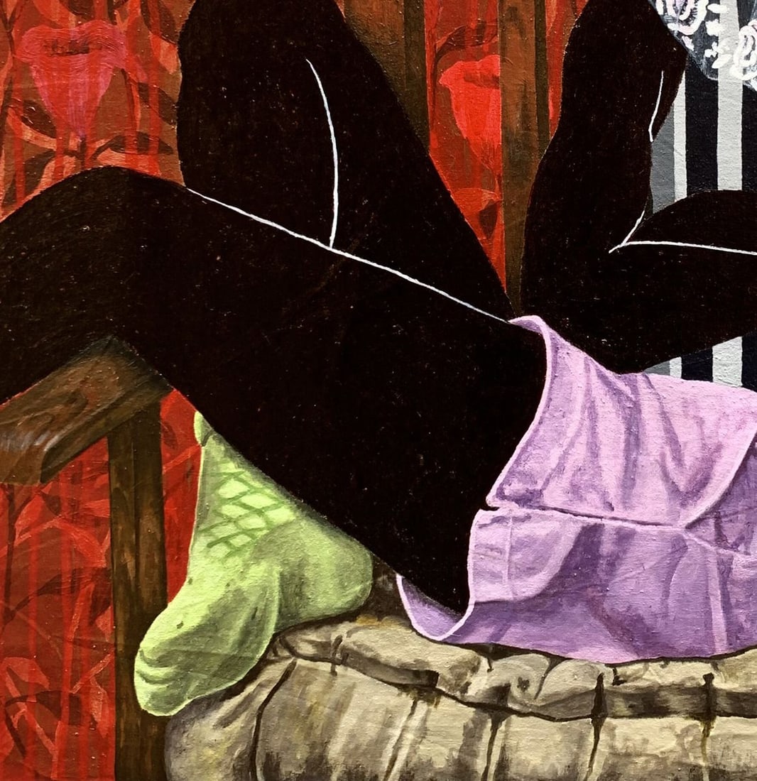 Acrylic painting Under the veil of peace Akintomide Akinshola - 6