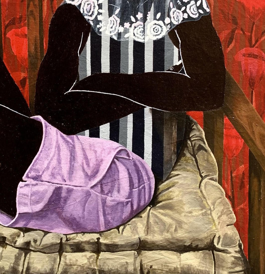 Acrylic painting Under the veil of peace Akintomide Akinshola - 7