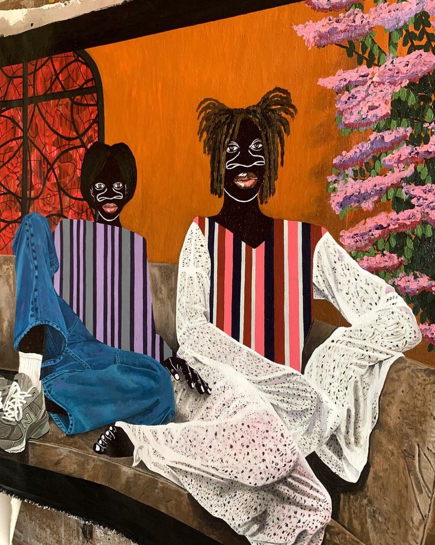 Acrylic painting Lazy Afternoon Akintomide Akinshola - 3