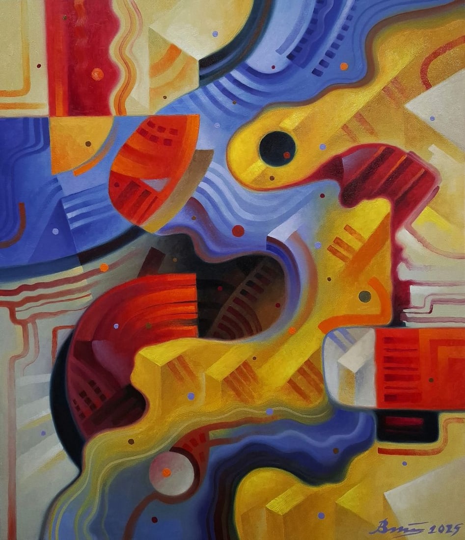 Oil painting Yin Yang Abstraction Sergey Voichenko: Title: Oil painting Yin Yang Abstraction Sergey Voichenko Description: No.Voich 145 *** ABOUT THIS PAINTING *** * TITLE: "Yin Yang Abstraction" * ARTISTS: Sergey Voichenko * SIZE: 70x60