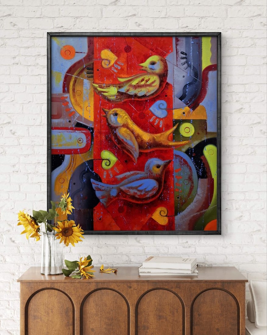 Oil painting Birds of a loving heart Sergey Voichenko - 3